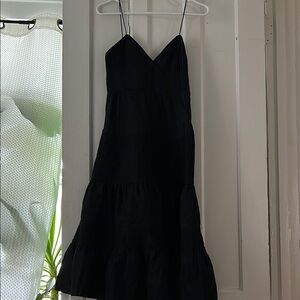 Elegant Black Spaghetti Strap Dress